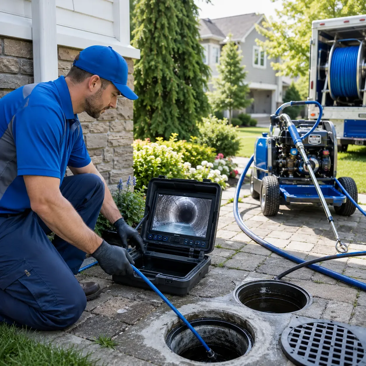 Outdoor drain cleaning professionals serving Henderson, MI