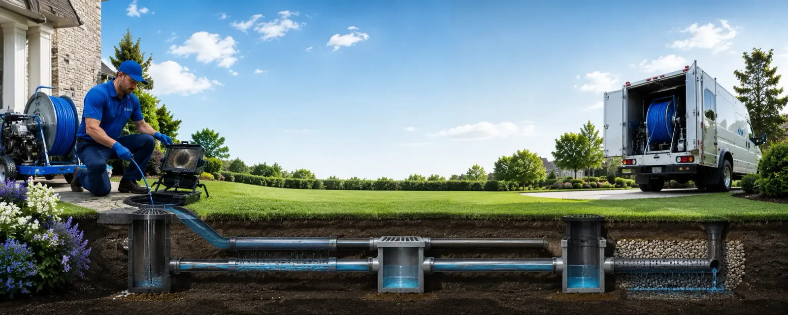 Outdoor drain cleaning information for Henderson, MI